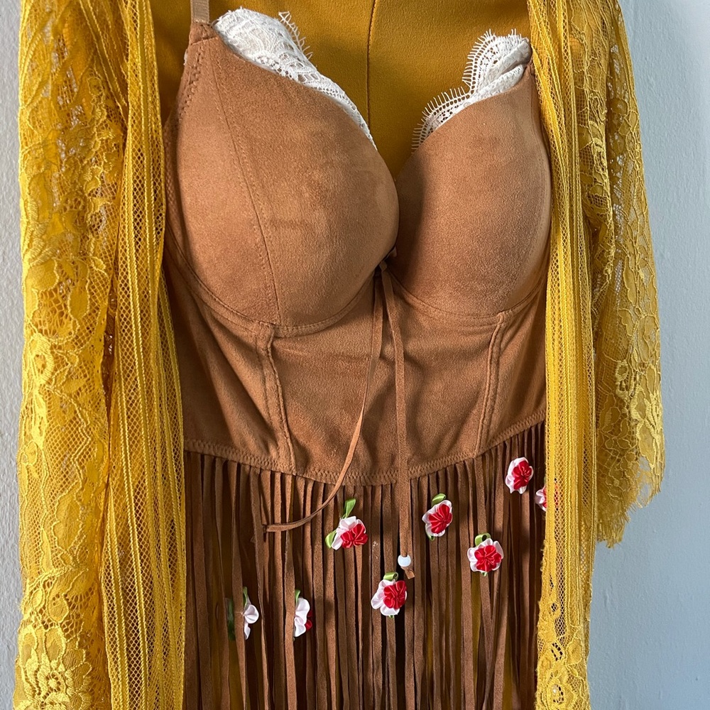 Custom made hippie costume 3 piece set